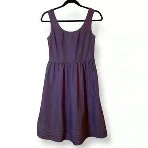 TEVOLIO Purple Sleeveless Dress Ruffled Layer Pleated Hem Size 4